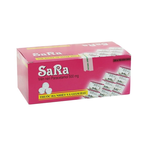 Thuốc Sara 500mg Thai Nakorn Patana điều trị đau đầu, đau bụng kinh 