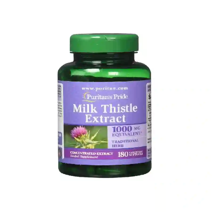 Milk Thistle Extract Puritan’s Pride 1000 mg- Bổ gan, giải độc gan- 180 viên