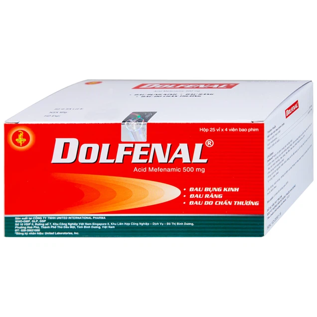 Thuốc Dolfenal United giảm đau bụng kinh, đau răng, đau do chấn thương 