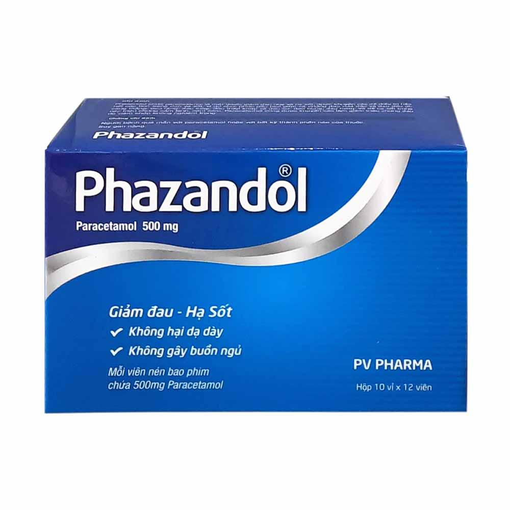 Thuốc Phazandol xanh Phúc Vinh hỗ trợ giảm đau và hạ sốt