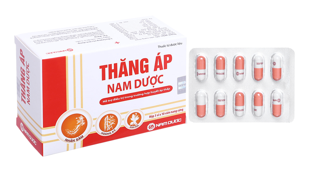 Thăng Áp Nam Dược hỗ trợ điều trị huyết áp thấp (3 vỉ x 10 viên)