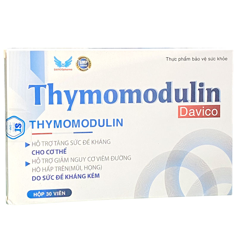 Thymomodulin Davico, hỗ trợ tăng sức đề kháng cho cơ thể, giảm nguy cơ viêm đường hô hấp