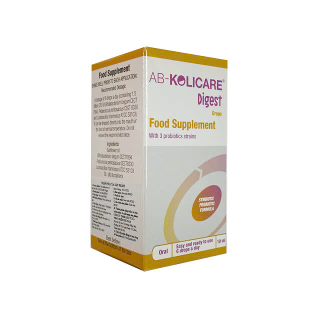Dung dịch uống AB-Kolicare Digest 10ml AB-Biotics bổ sung lợi khuẩn, hỗ trợ cải thiện hệ vi sinh đường ruột