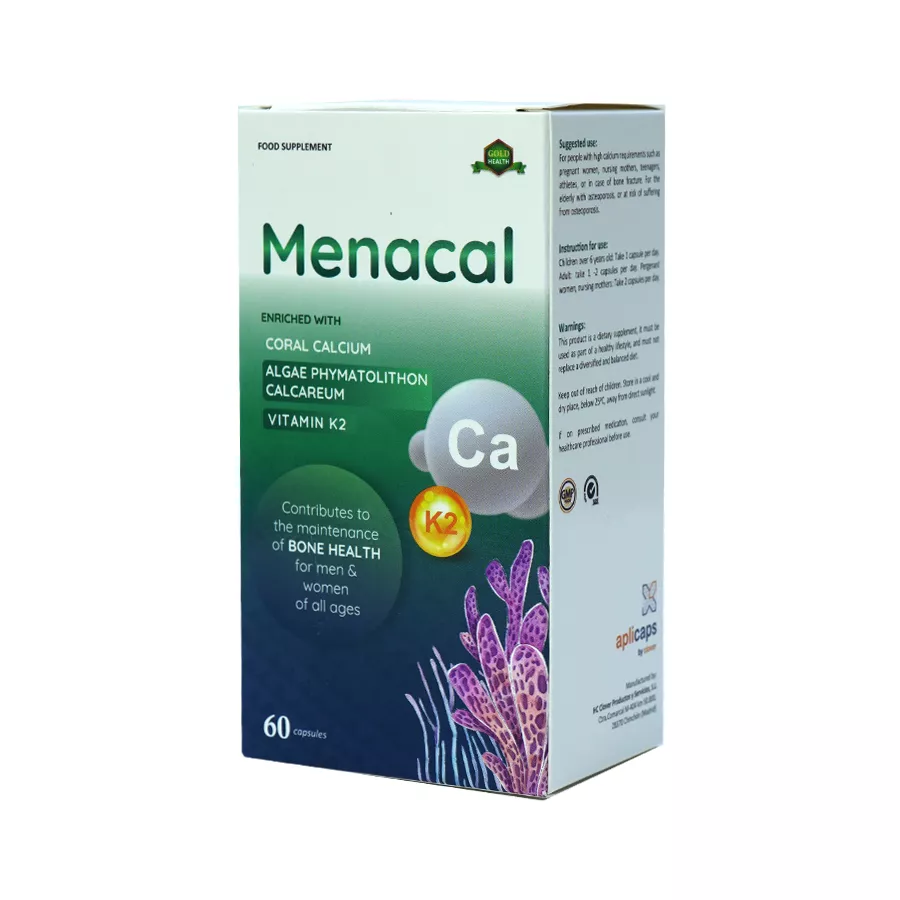 Viên uống Menacal bổ sung canxi ngừa loãng xương (Hộp 60 viên)