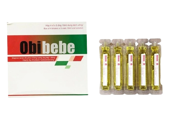 Dung dịch uống Obibebe Hataphar điều trị thiếu magnesi nặng (4 vỉ x 5 ống)