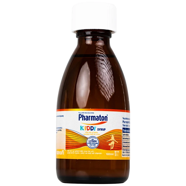Siro Pharmaton Kiddi Syrup 100ml Sanofi bổ sung Lysin, calci và một số vitamin