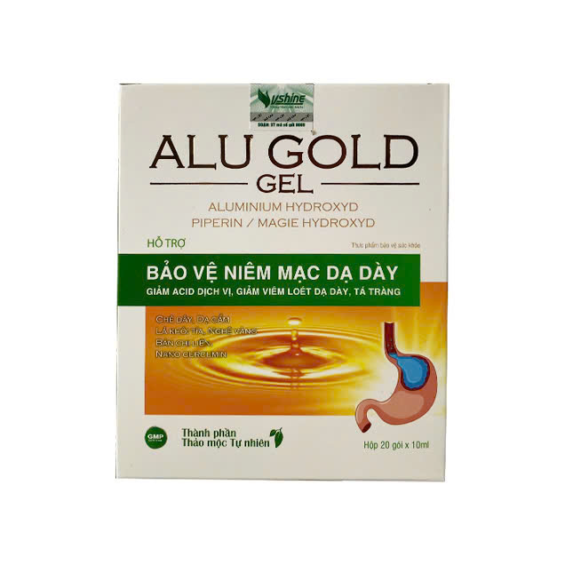 Gel Alu Gold Vshine hỗ trợ bảo vệ niêm mạc dạ dày